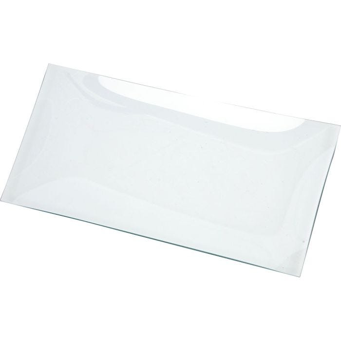 Piatto di vetro, misura 33,5x17 cm, 8 pz/ 1 conf.