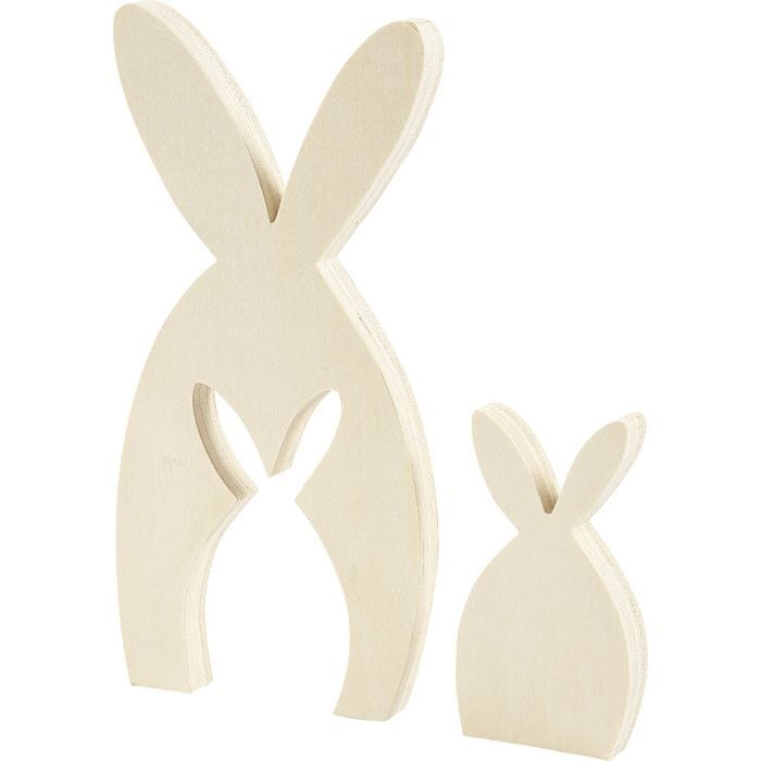 Figura 2 in1, Coniglietti, 11,5+24,5 cm, 2 cm, 6,5+11,5 cm, 1 set