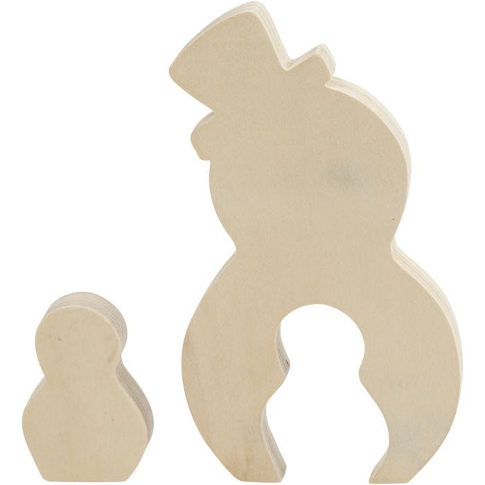 Figura 2 in1, Pupazzo di neve, 7,7+20 cm, 2 cm, 5,3+11,3 cm, 1 set