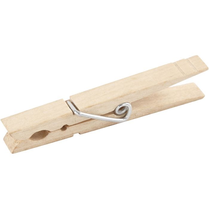 Mollette da bucato, L: 80 mm, L: 10 mm, 10 pz/ 1 conf.