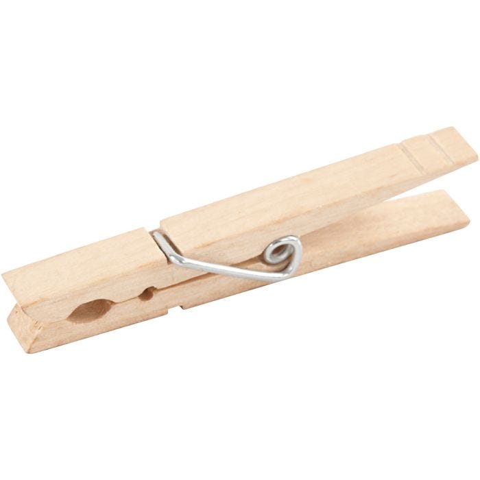 Mollette da bucato, L: 80 mm, L: 10 mm, 150 pz/ 1 conf.