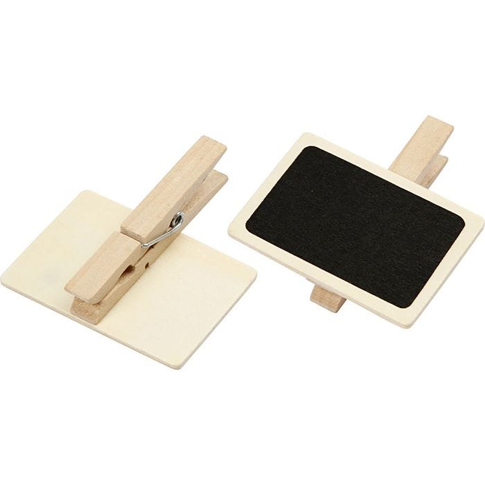 Lavagna con molletta, misura 6,8x4,7 cm, 6 pz/ 1 conf.