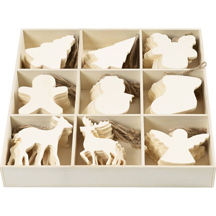 Decorazioni, misura 7-9 cm, spess. 4 mm, 90 pz/ 1 conf.