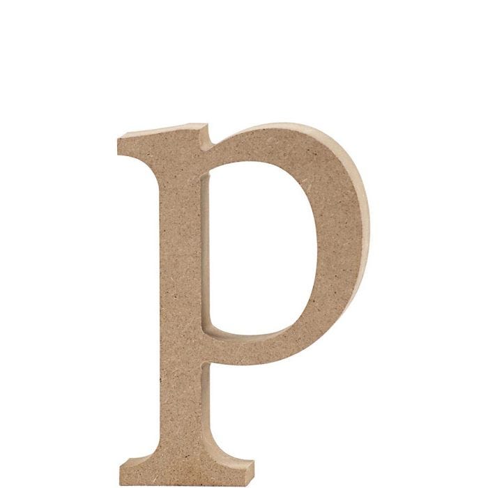 Lettera, p, 12,8 cm, 2 cm, 1 pz