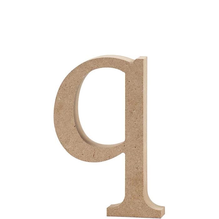 Lettera, q, 12,2 cm, 2 cm, 1 pz