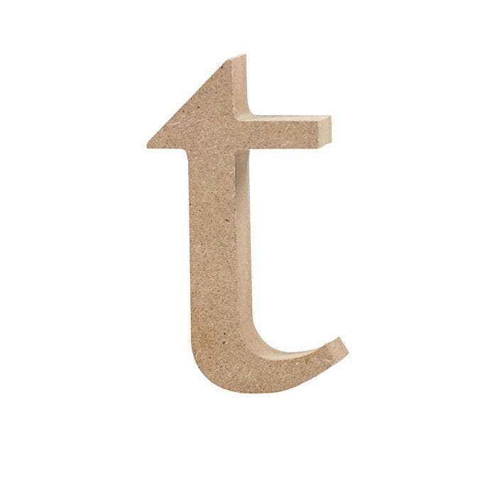 Lettera, t, 10 cm, 2 cm, 1 pz