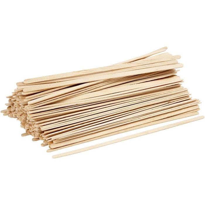 Bastoncini da ghiacciolo, L: 19 cm, L: 6 mm, natural, 200 pz/ 1 conf.