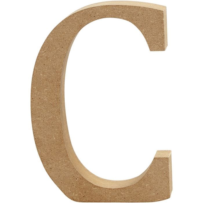 Lettera, C, H: 13 cm, spess. 2 cm, 1 pz