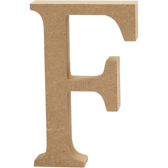 Lettera, F, 13 cm, 2 cm, 1 pz