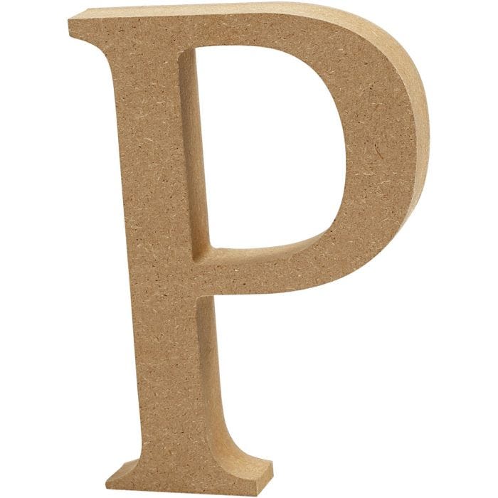 Lettera, P, H: 13 cm, spess. 2 cm, 1 pz