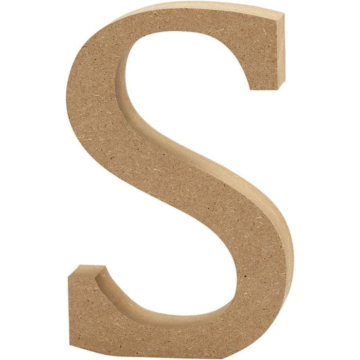 Lettera, S, 13 cm, 2 cm, 1 pz