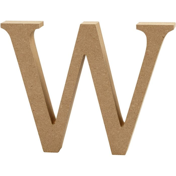 Lettera, W, H: 13 cm, spess. 2 cm, 1 pz