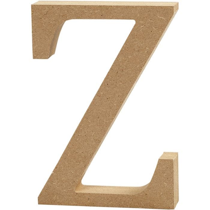 Lettera, Z, H: 13 cm, spess. 2 cm, 1 pz