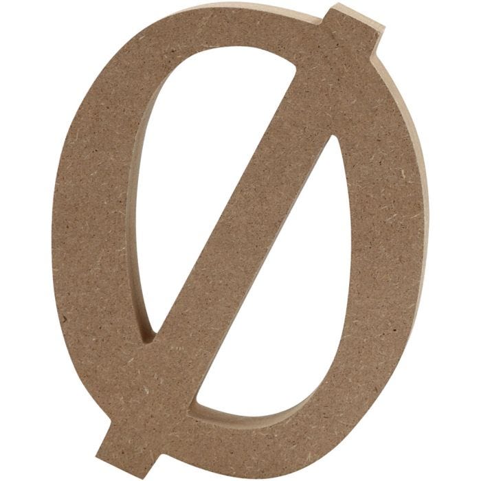 Lettera, Ø, 13 cm, 2 cm, 1 pz