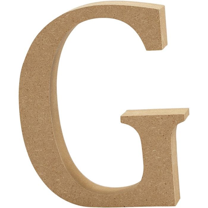 Lettera, G, 8 cm, 1,5 cm, 1 pz