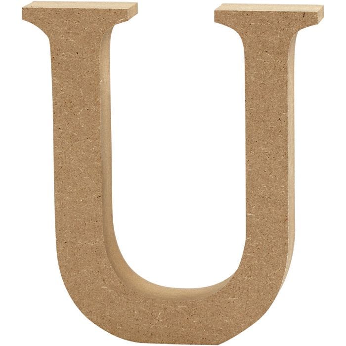 Lettera, U, 8 cm, 1,5 cm, 1 pz
