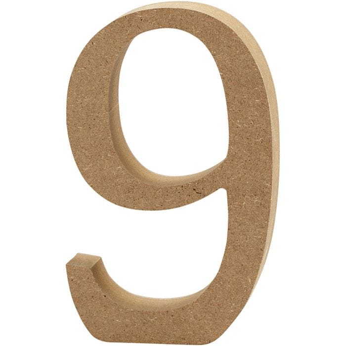 Numero, 9, 8 cm, 1,5 cm, 1 pz