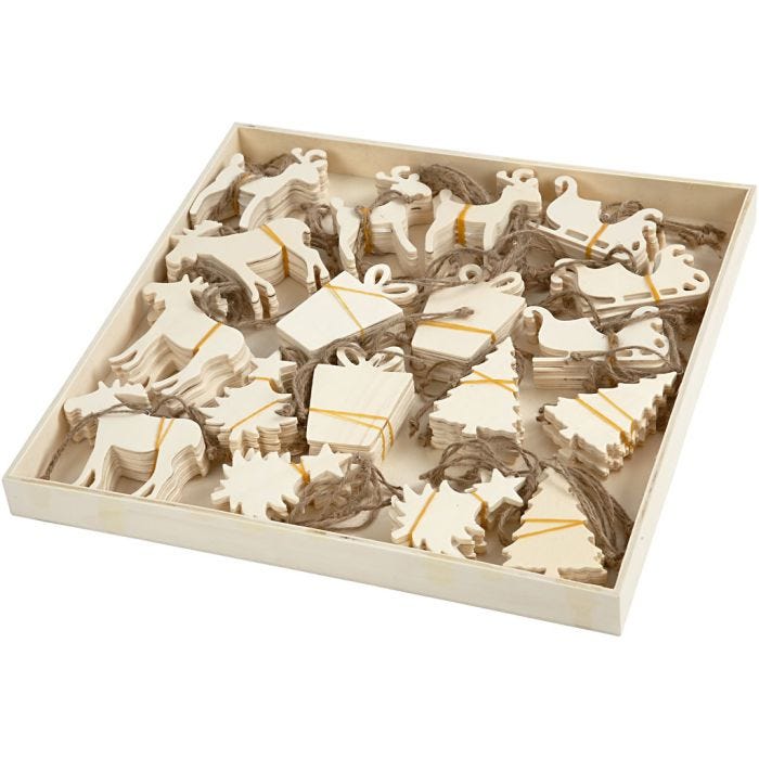 Decorazioni, misura 7-9 cm, spess. 4 mm, 90 pz/ 1 conf.