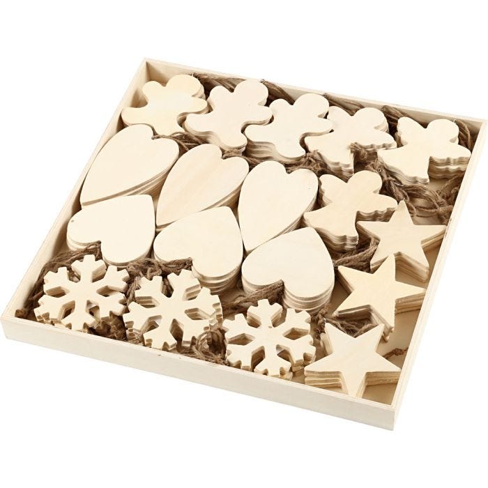 Decorazioni, misura 9-11 cm, spess. 4 mm, 90 pz/ 1 conf.