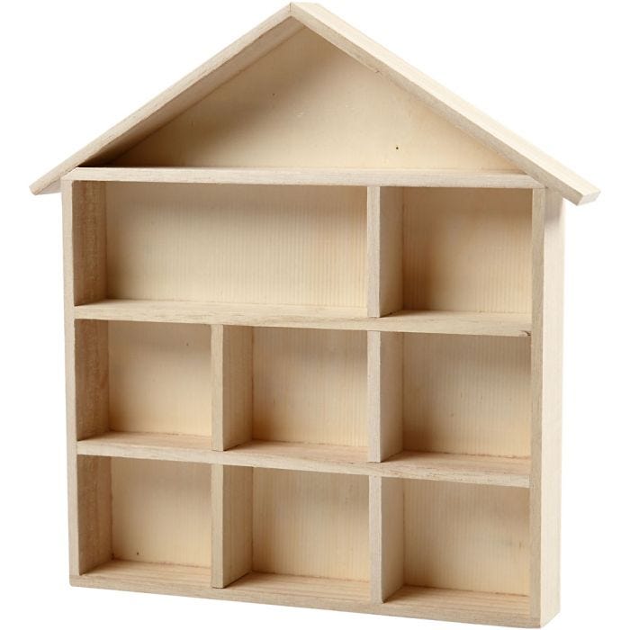 Scaffale a forma di casetta, 26 cm, 3,5 cm, 22 cm, 26x22 cm cm, 1 pz