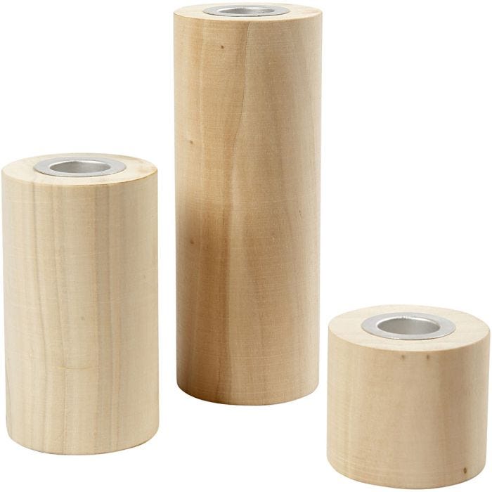Portacandela, H: 14,5+9+6,5 cm, misura buco 2,3 cm, 3 pz/ 1 conf.
