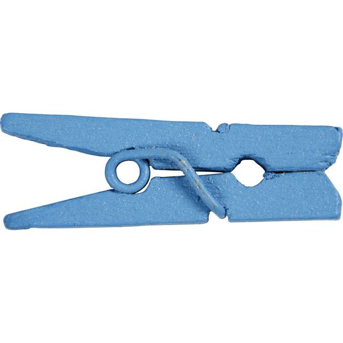 Mini molletta, 25 mm, 3 mm, blu, 36pz/ 1 conf.