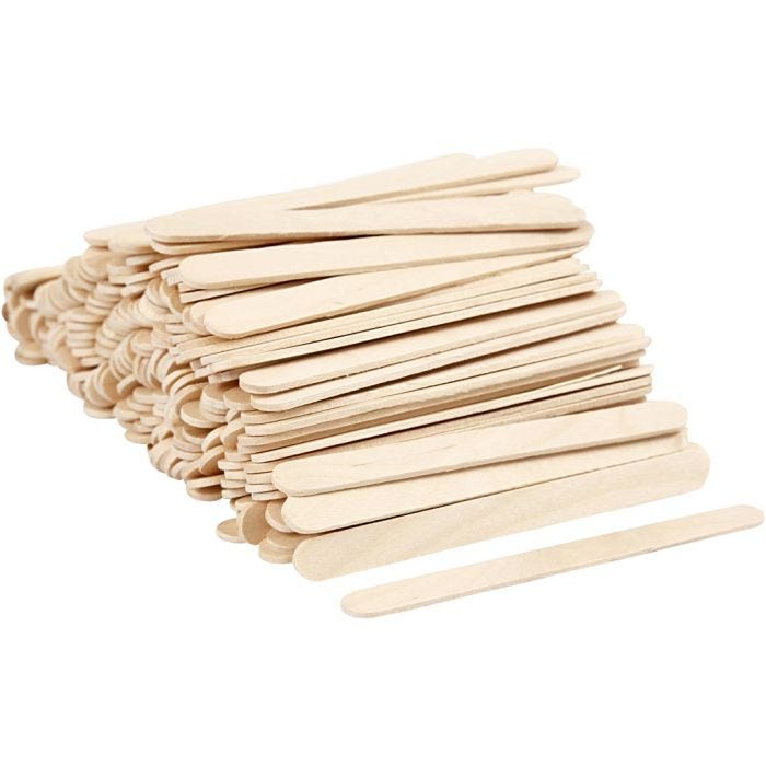 Bastoncini da ghiacciolo, L: 11,5 cm, L: 10 mm, natural, 200 pz/ 1 conf.