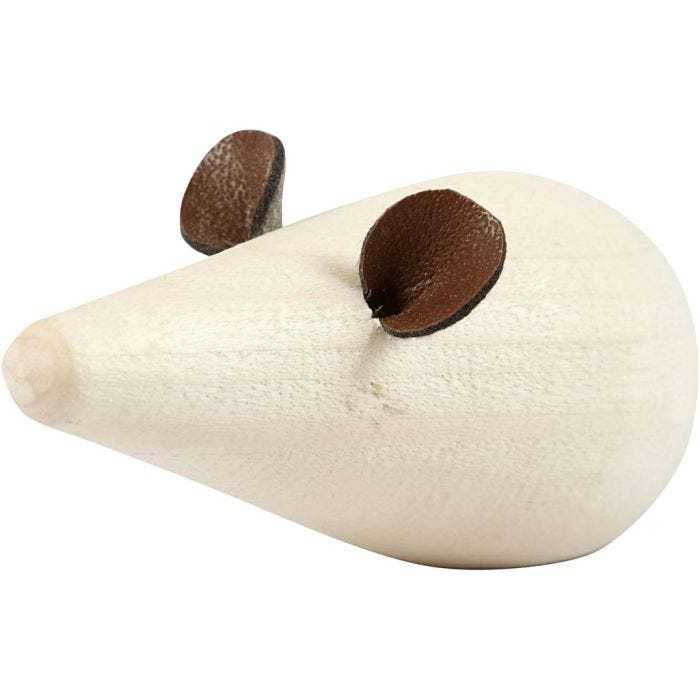 Topo, L: 6,5 cm, diam 3,5 cm, 2 pz/ 1 conf.