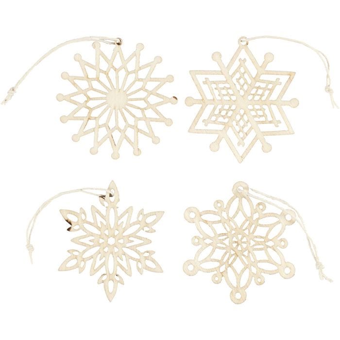 Ornamenti, diam 7 cm, spess. 0,3 cm, 8 pz/ 1 conf.