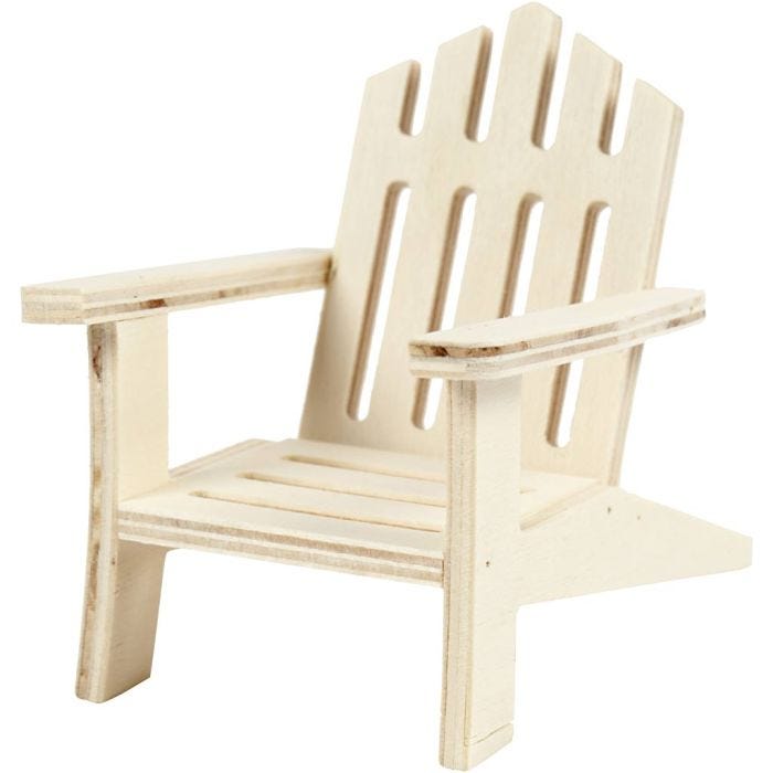 Sedia da giardino, H: 9 cm, P: 9 cm, L: 7,5 cm, 1 pz
