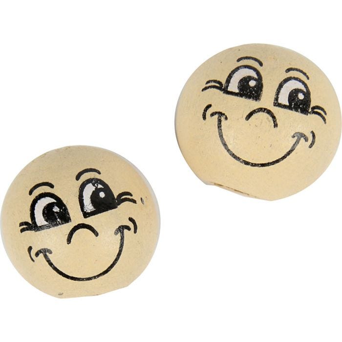 Palline sorridenti, diam 12 mm, rosa chiaro, 20 pz/ 1 conf.