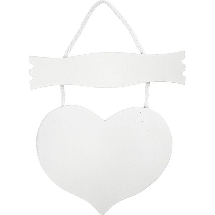 Cuore e insegna, misura 28x19 cm, spess. 5 mm, 10 pz/ 1 conf.