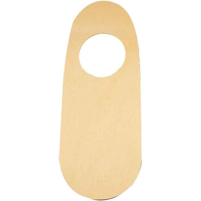 Cartello porta con buco, H: 25 cm, L: 10 cm, 1 pz