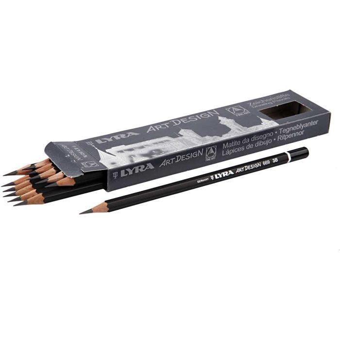 Matite da Disegno Art Design, diam 6,9 mm, 3B, mina 1,8 mm, 12 pz/ 1 conf.