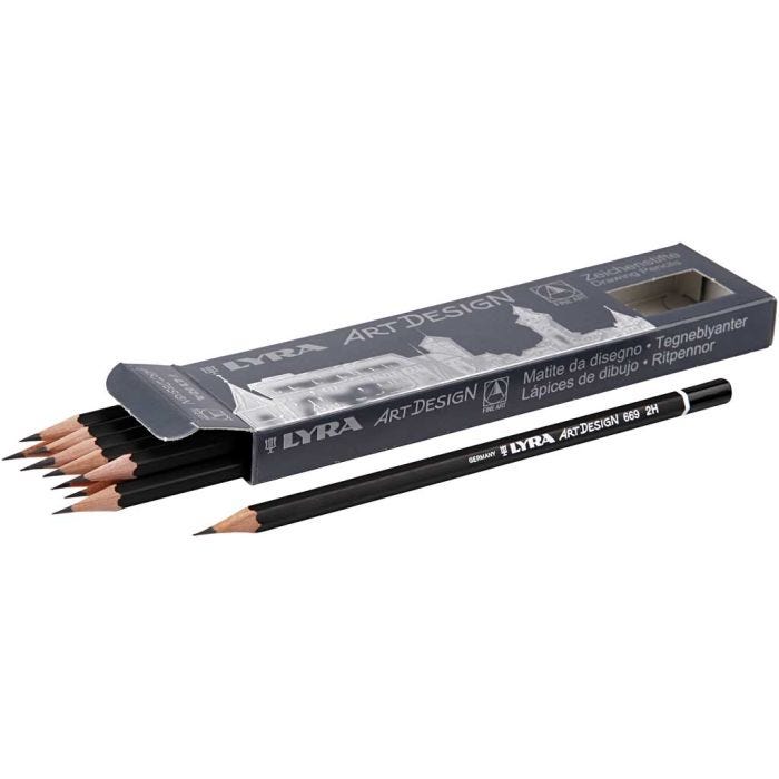 Matite da Disegno Art Design, diam 6,9 mm, 2H, mina 1,8 mm, 12 pz/ 1 conf.