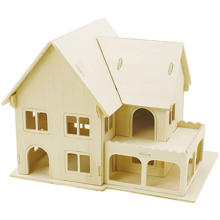 Costruzioni 3D, Casa con veranda, misura 22,5x16x17,5, 1 pz