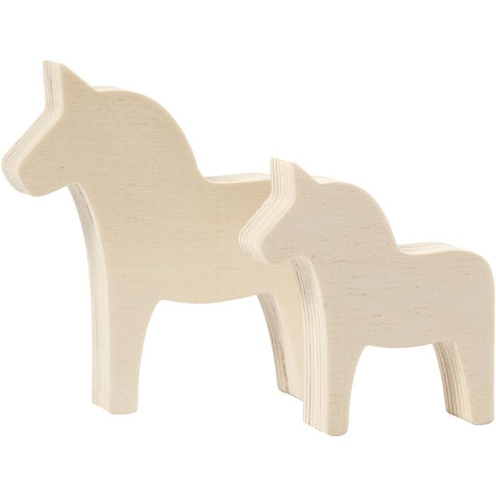 Cavallo, H: 8+10 cm, L: 7+9,5 cm, spess. 1,8 cm, 2 pz/ 1 conf.