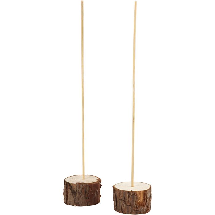 Supporti di legno , H: 3 cm, diam 5 cm, 2 set/ 1 conf.