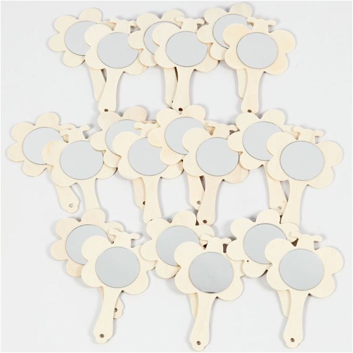Specchi a mano, H: 13,9 cm, L: 9 cm, 20 pz/ 1 conf.