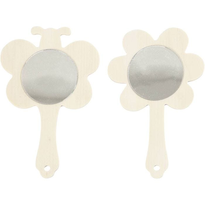 Specchi a mano, H: 13,9 cm, L: 9 cm, 2 pz/ 1 conf.