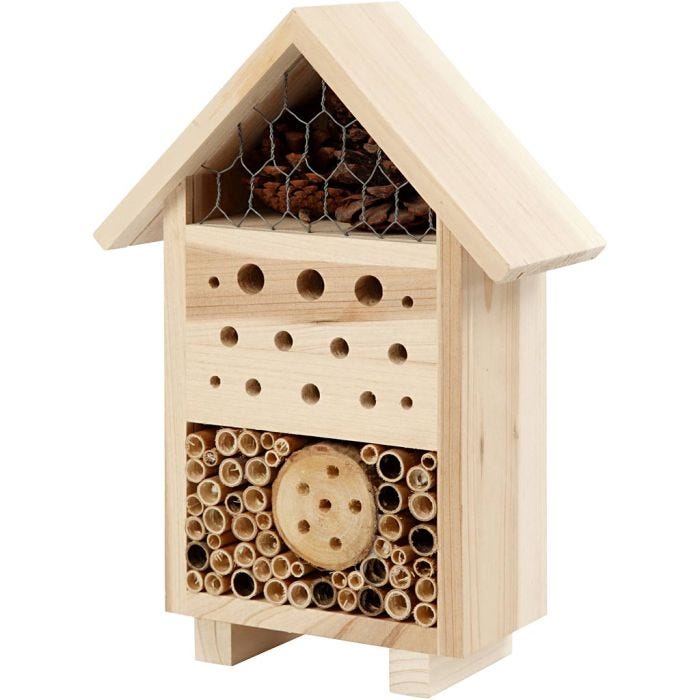 Hotel per insetti, H: 26,1 cm, P: 9,2 cm, L: 18,4 cm, 1 pz