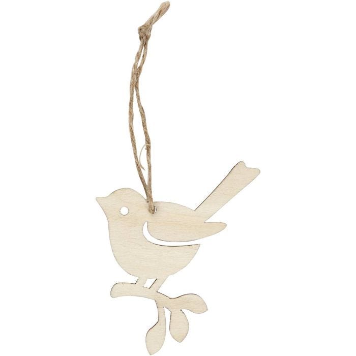 Uccellino, H: 9 cm, L: 6,5 cm, 5 pz/ 1 conf.