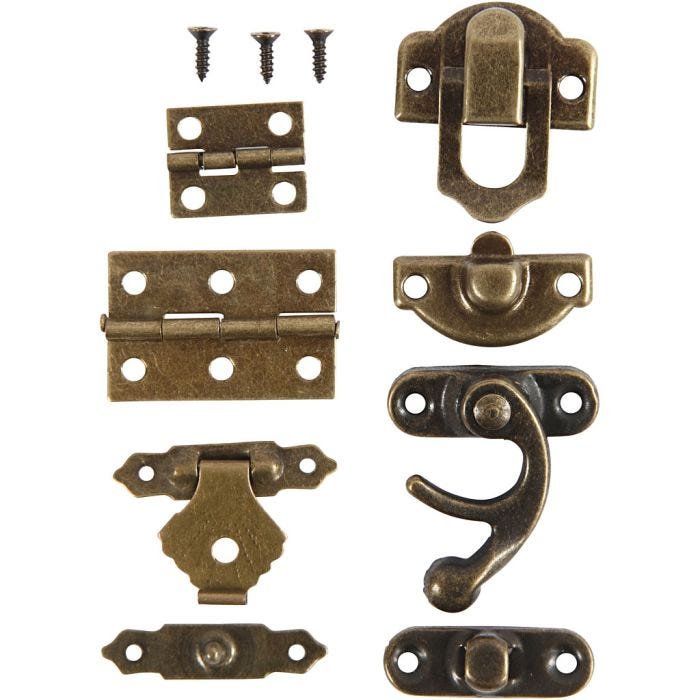 Mini giunture, misura 16x19-19x29,5 mm, oro antico, 15 set/ 1 conf.