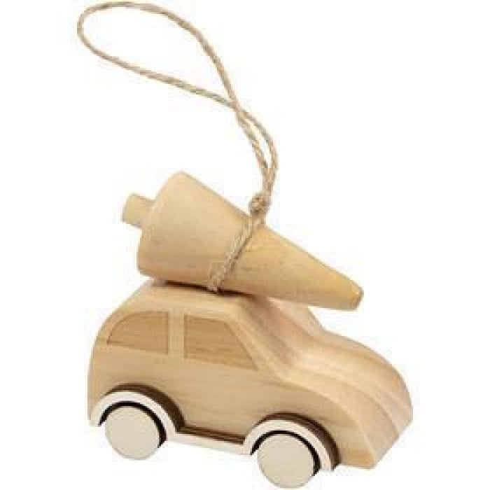 Auto con albero di Natale, H: 6 cm, L: 6 cm, L: 3,5 cm, 1 pz