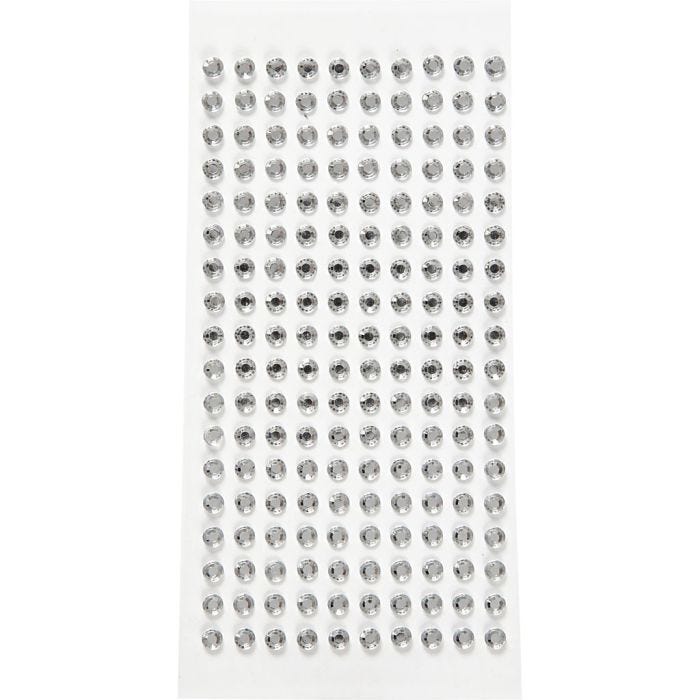 Diamanti sintetici, diam 5 mm, argento, 144 pz/ 1 conf.