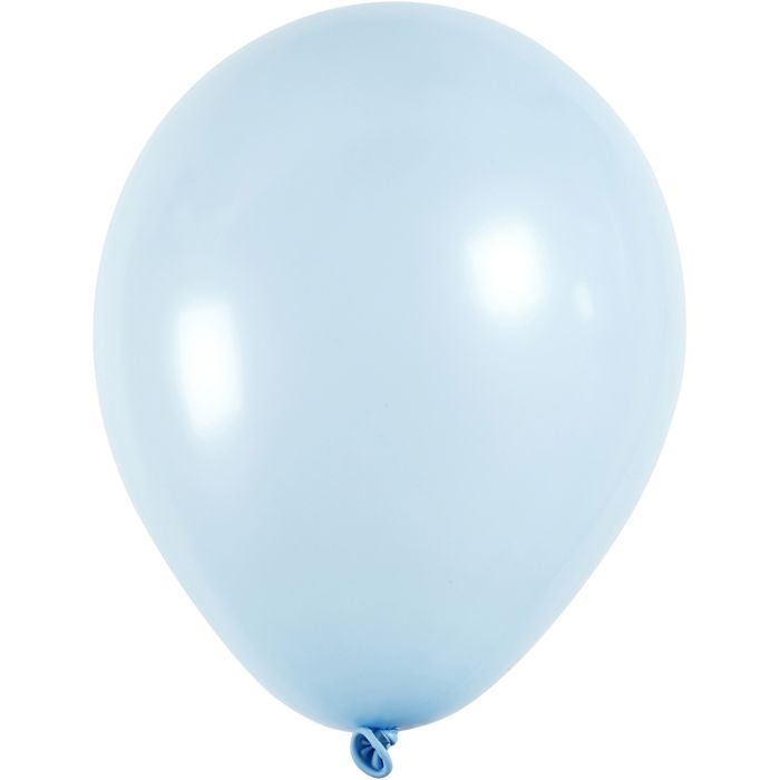 Palloncini, rotondi, diam 23 cm, azzurro, 10 pz/ 1 conf.