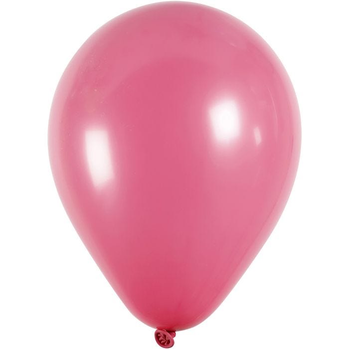 Palloncini, rotondi, diam 23 cm, rosa scuro, 10 pz/ 1 conf.