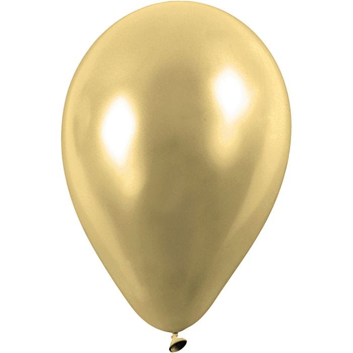 Palloncini, rotondi, diam 23 cm, oro, 8 pz/ 1 conf.