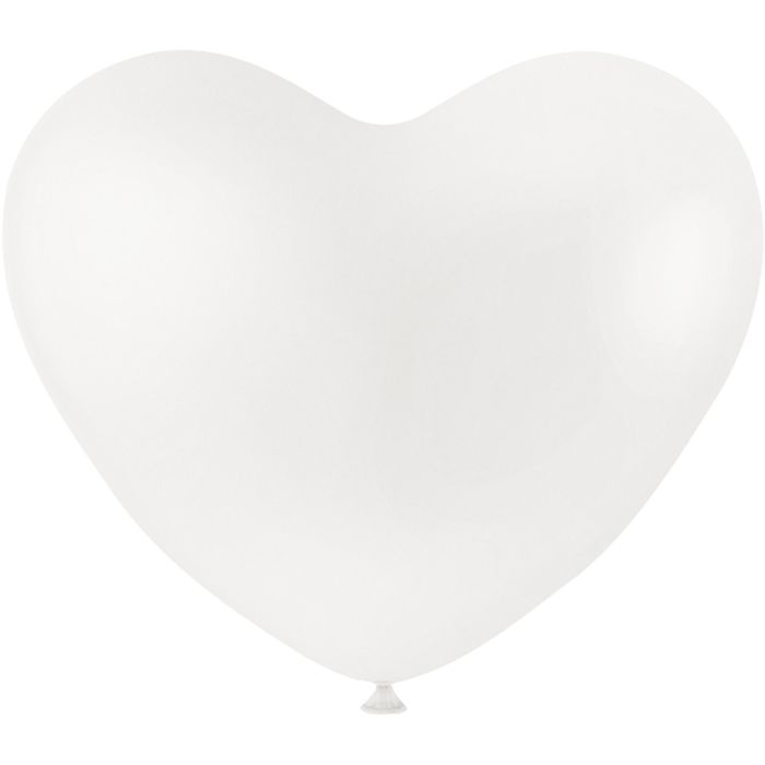 Palloncini , cuori, bianco, 8pz/ 1 conf.