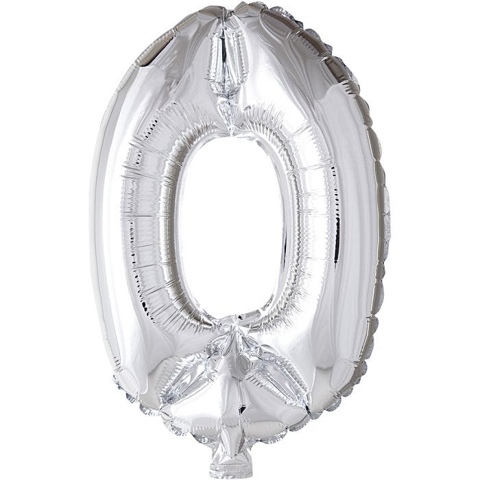 Palloncino alluminio, 0, 41 cm, argento, 1 pz
